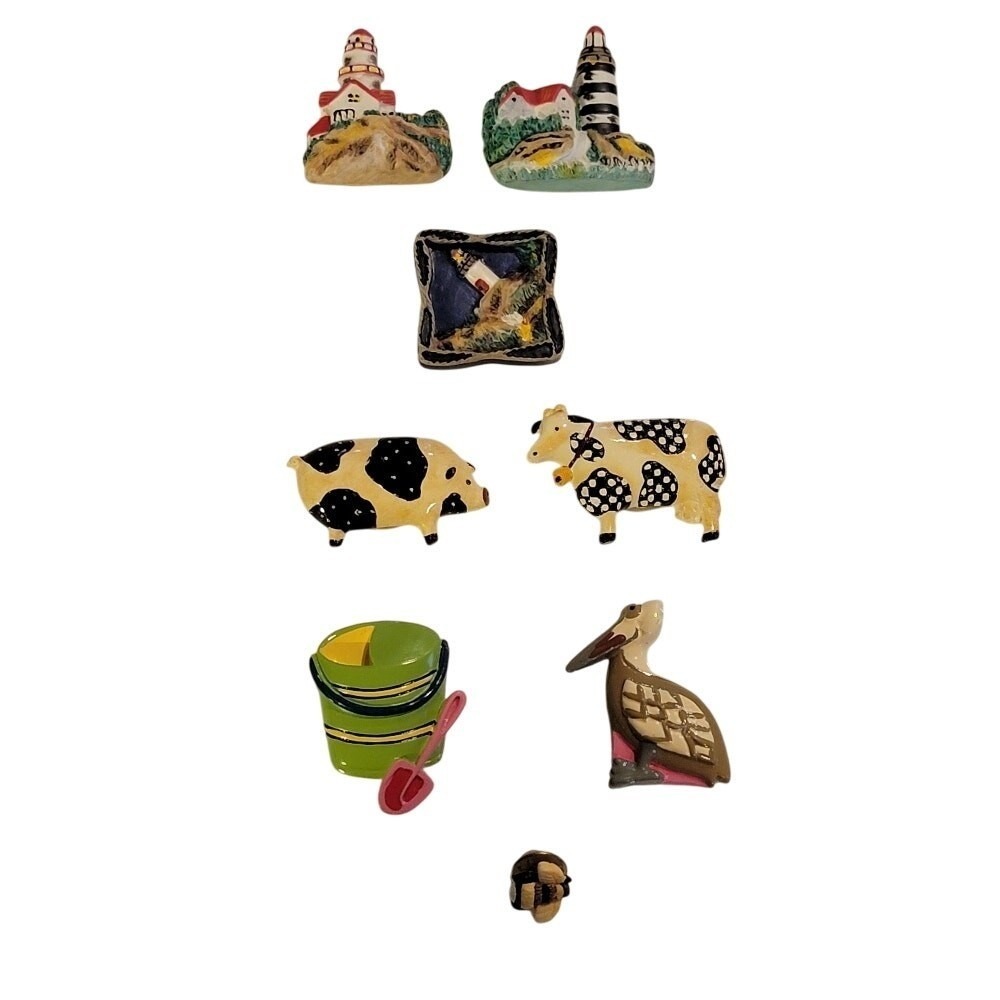 Quaker Factory Button Covers Farm Animals Lighthouses Beach‎ Whimsical Designs